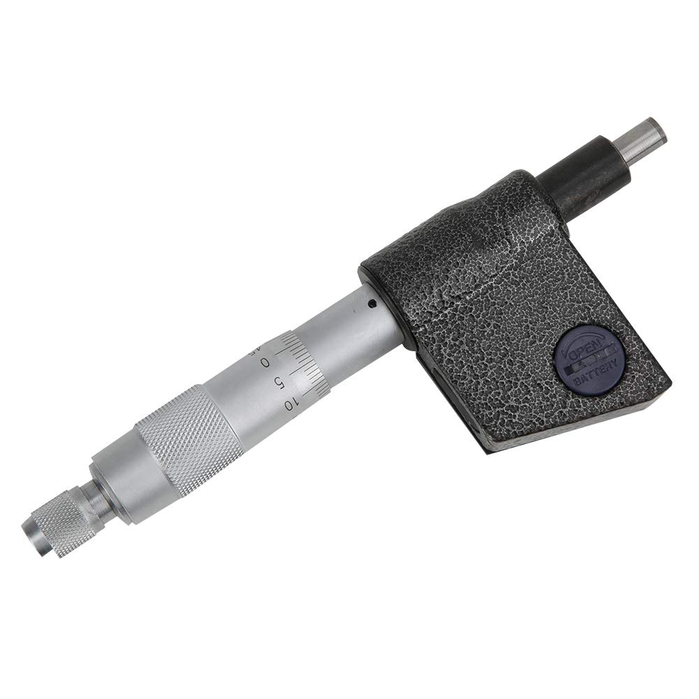 Micrómetro Digital 0-25mm, Herramienta de Medición de Alta Precisión con Punta de Carburo Cementado para Taller Mecánico