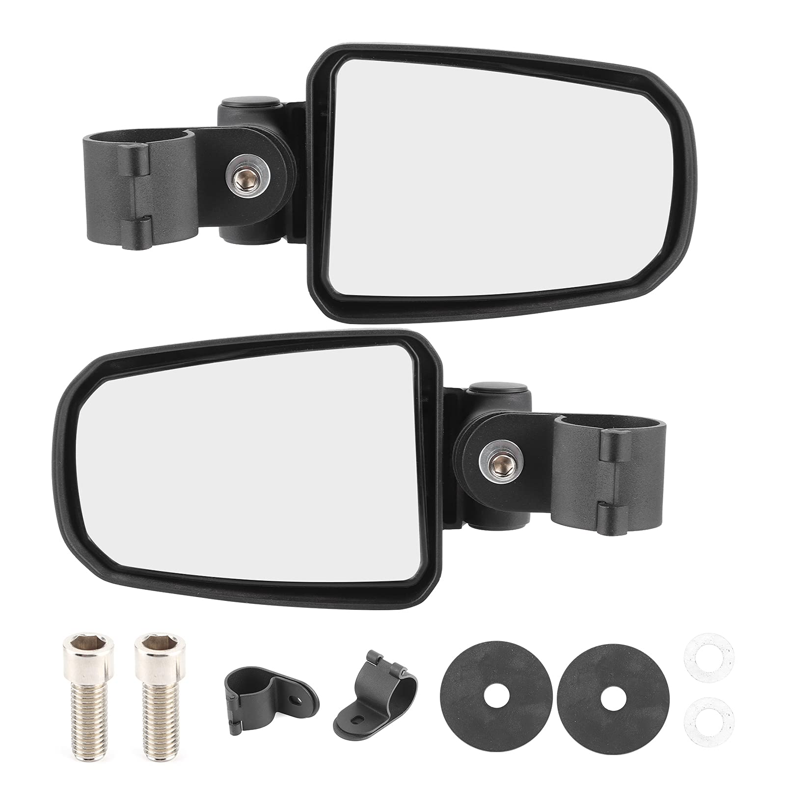 Generic Uniwersalne Lusterko Wsteczne 1,75 Cala do Motocykla UTV ATV Rower Górski Szerokokątne Lusterko Boczne ze Stopu Aluminium