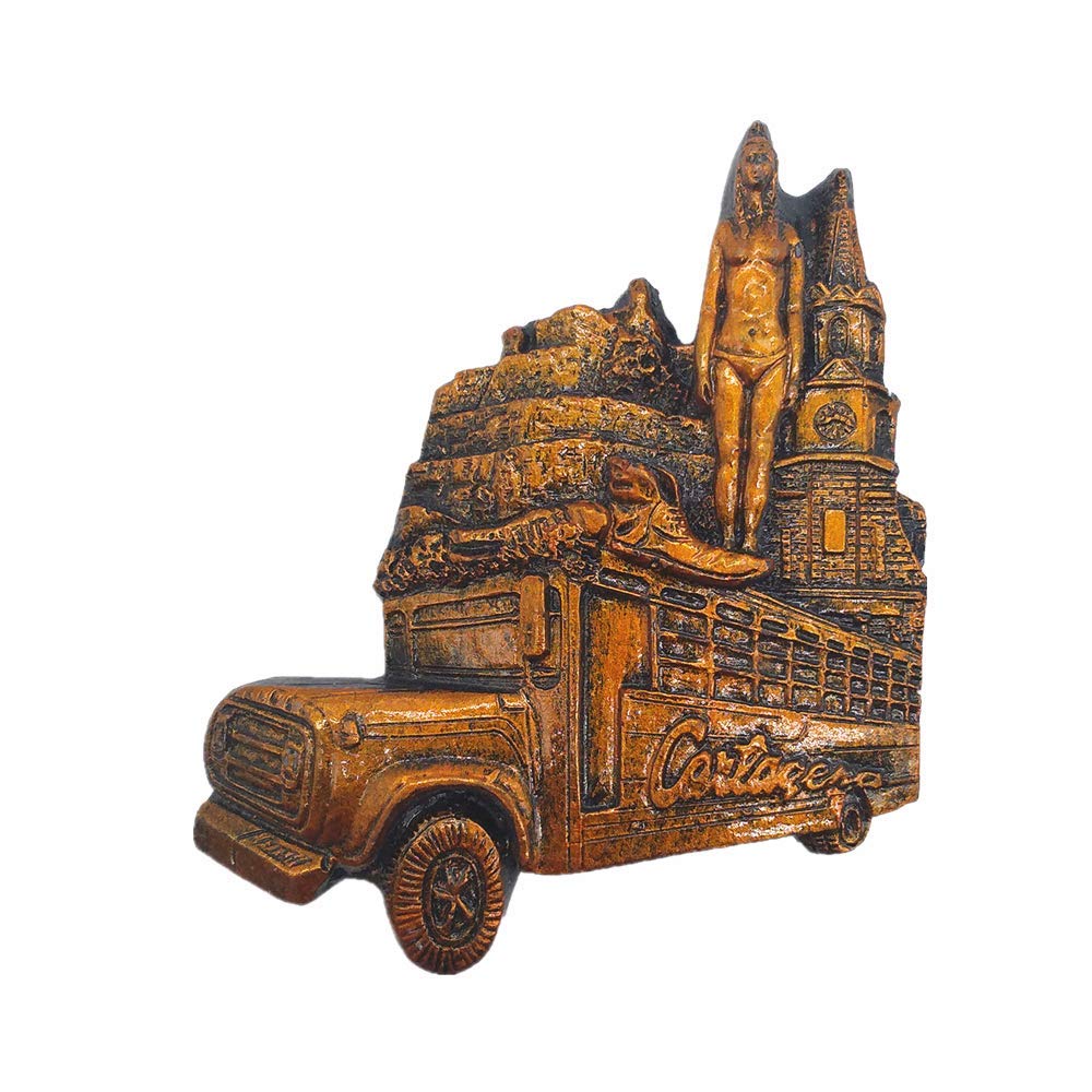 Magnete Frigo 3D Cartagena Colombia, Souvenir Turistico In Resina Fatto A Mano, Dimensioni 10x10 Cm, Regalo Di Viaggio - 2