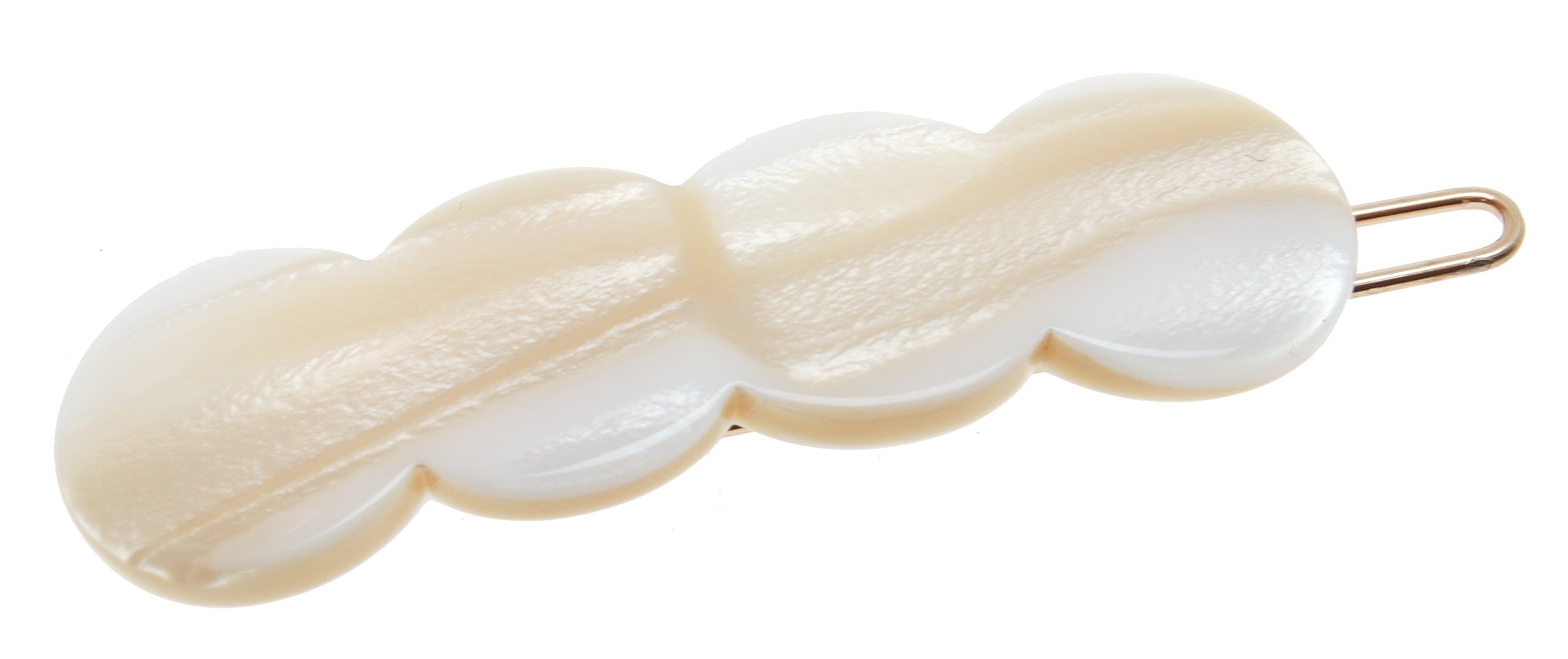 France Luxe Scalloped Tige Boule Barrette - Alba