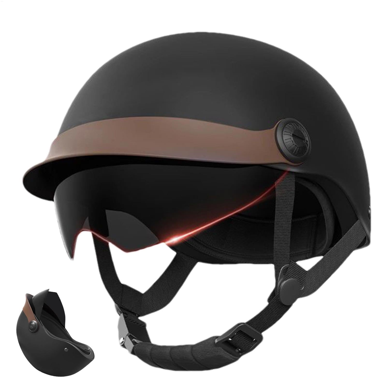 Yonuaret Rollerhelm für Motorroller, Scooter, Moped und Mofa