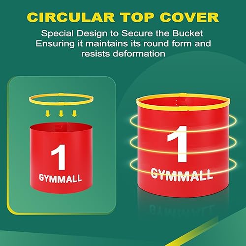 Miniatura 5 de Juego de cubo de golf para patio trasero, cubo de 9 agujeros, juego de golf con luz LED y banderas de golf para adultos y niños, para interiores y