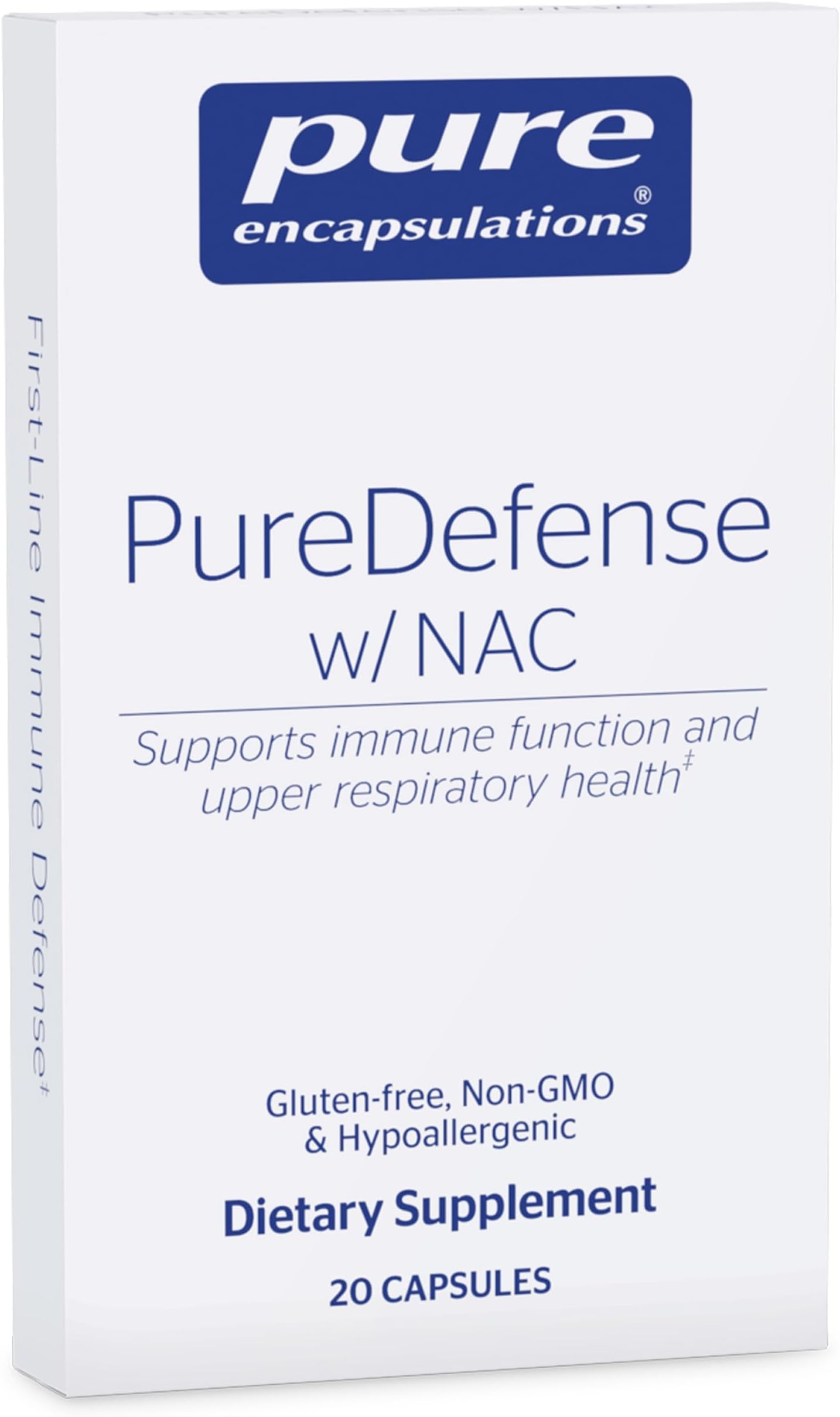 PureDefense with NAC | Enhances First-Line Immune Defense and Upper Respiratory Health | 20 Capsules