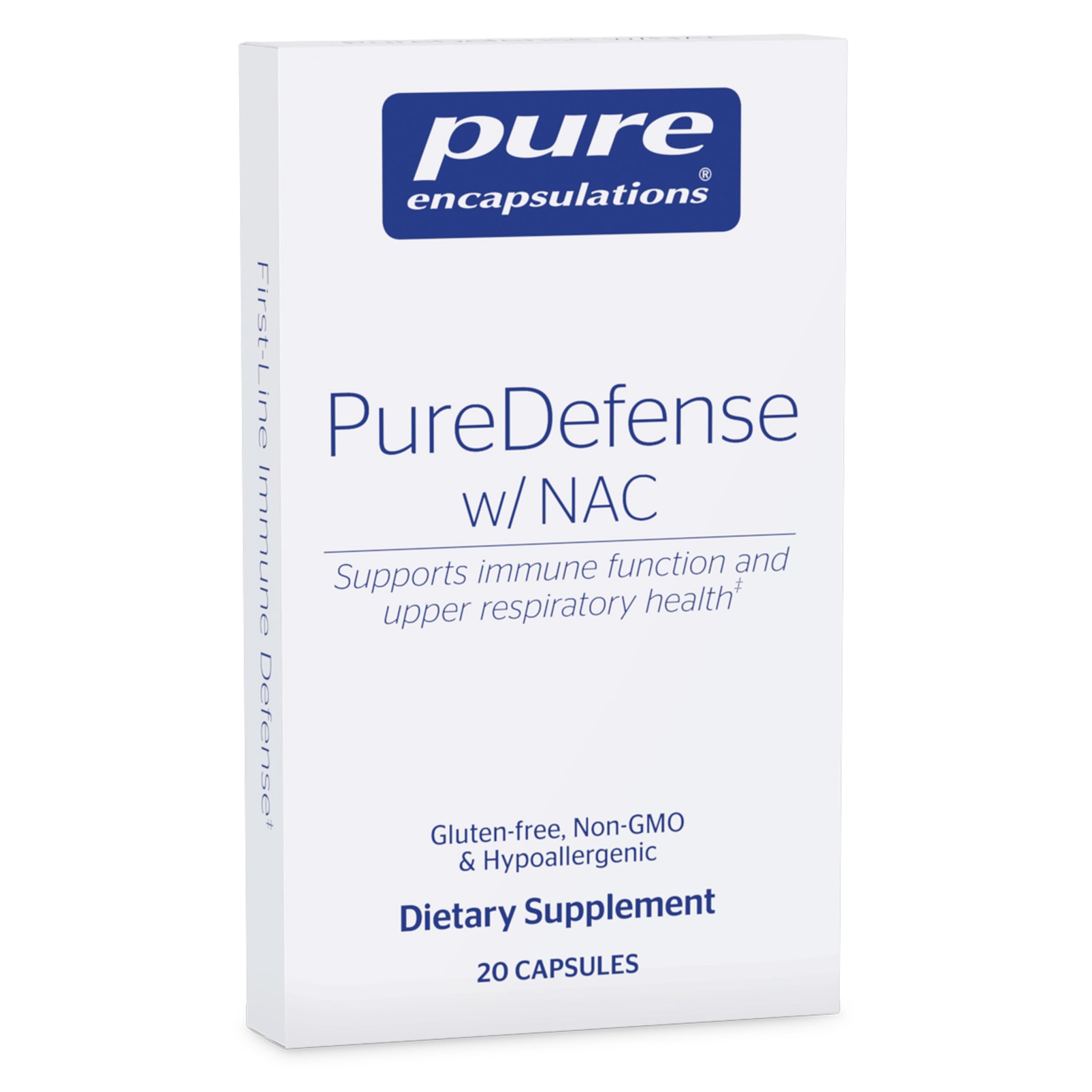 PureDefense with NAC | Enhances First-Line Immune Defense and Upper Respiratory Health | 20 Capsules