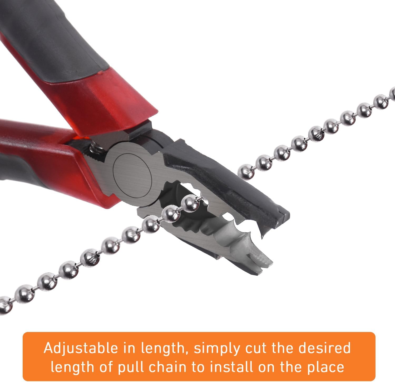 32ft length-304 Stainless Steel Ball Chain for Blinds & Shades with 10 Connectors, Fix or Replace for Broken Roller Shade Chain, Great for Vertical Window Blinds, Plumbing and Other DIY Applications - Image 2