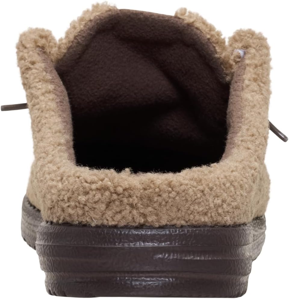 HEYDUDE Men's Wally Slip Sherpa Slip-On Mules | Lightweight Comfortable Shoes for Travel & Casual Wear
