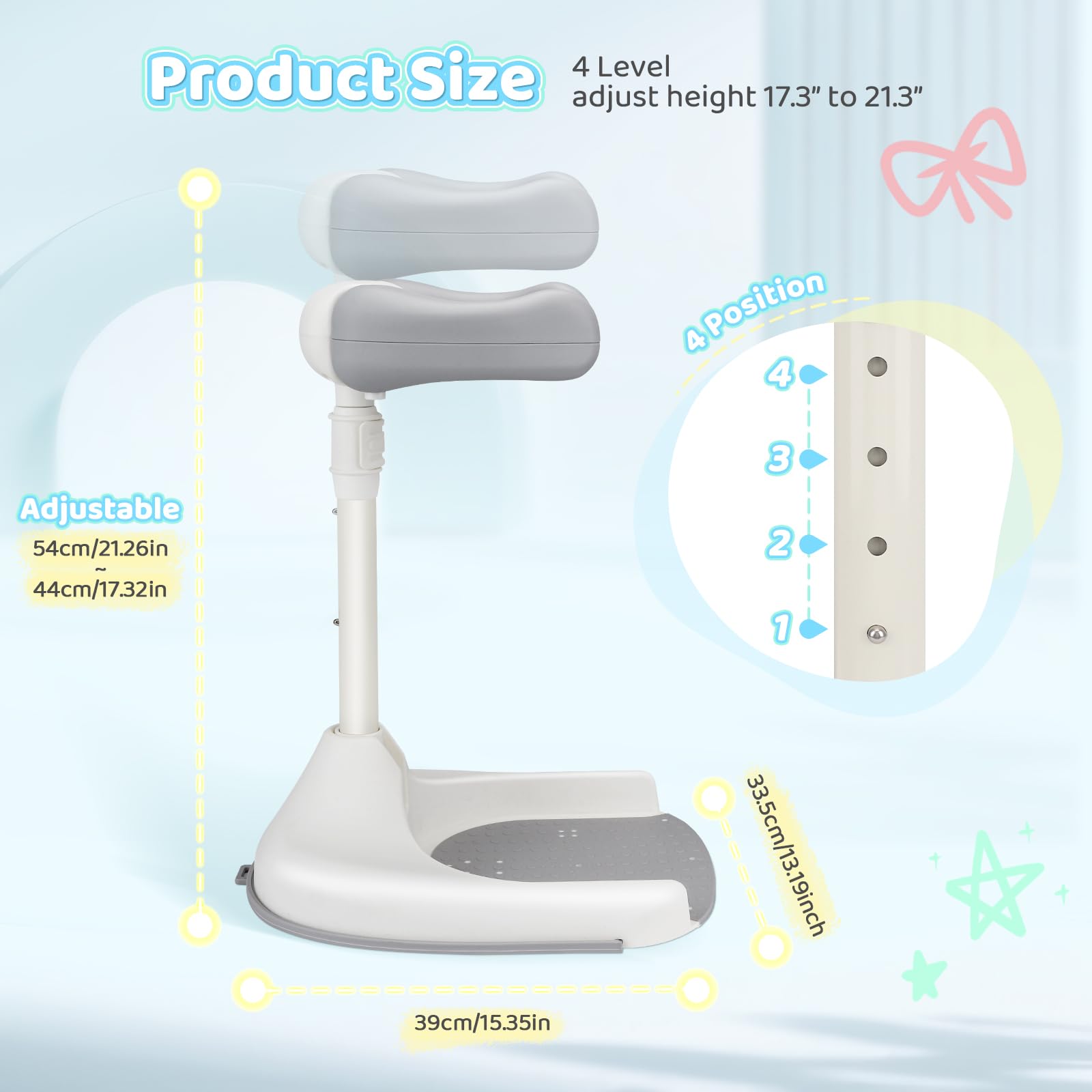 Baby Shower Stand Bath,Support Baignoire Bébé,Support Debout De La Douche De Bébé Antidérapante,Réglable En Hauteur,Support De Douche Pour Les Tout-Petits De 8 À 36 Mois