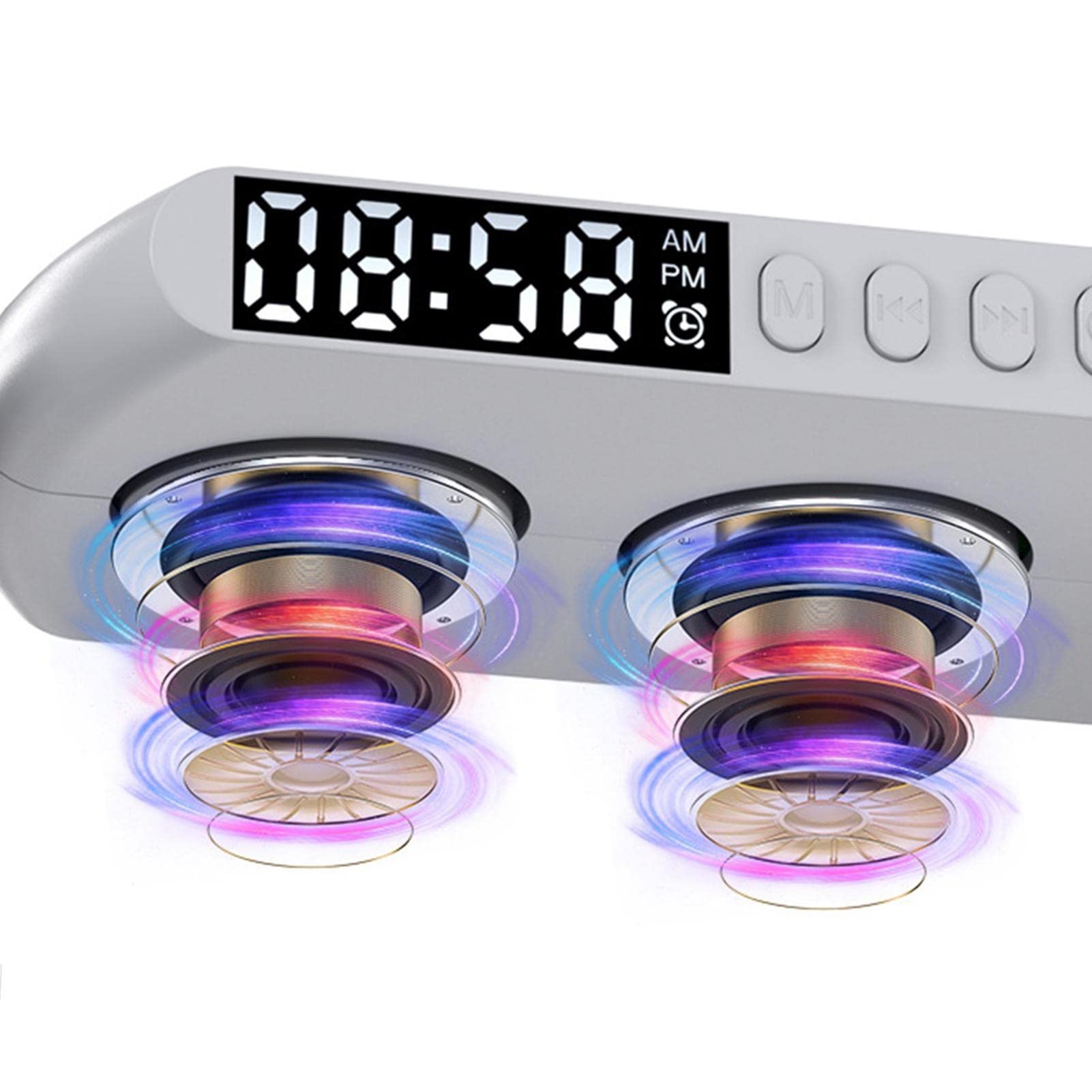 Lampe d'Ambiance Rythmique, Chargeur Sans Fil, Réveil Lever du Soleil, Station de Charge Intelligente