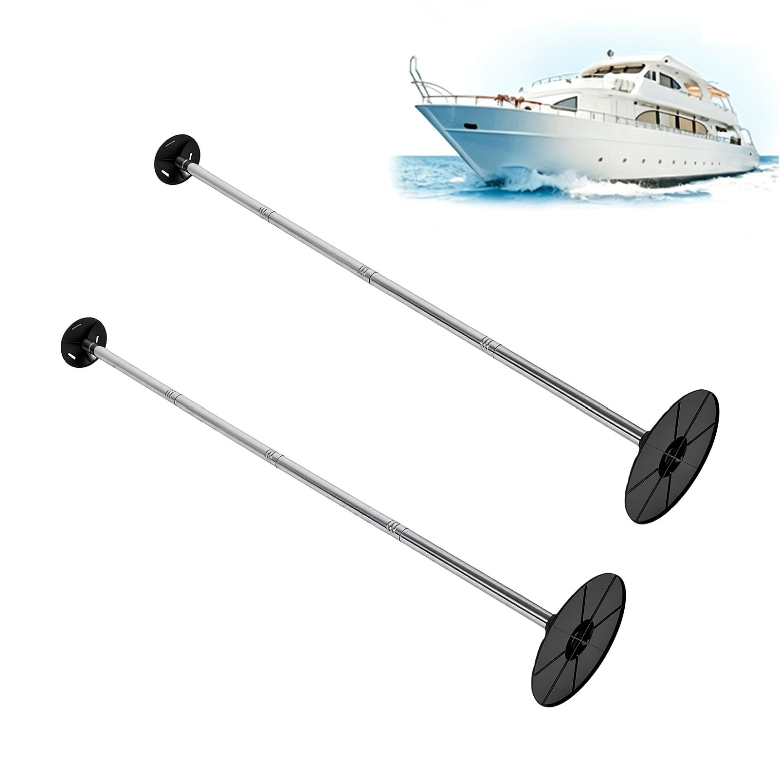banapoy 2Pcs Słupki Wsporcze do Pokrowca na Łódź Pontonową, 15-54"
