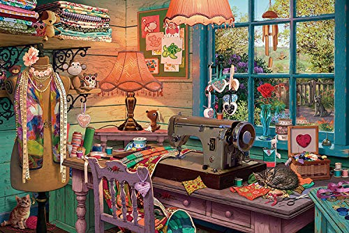 1000 Piece Jigsaw Puzzle for Adults, Sewing Shop,Pictures On The Decoration Pictures Toys
