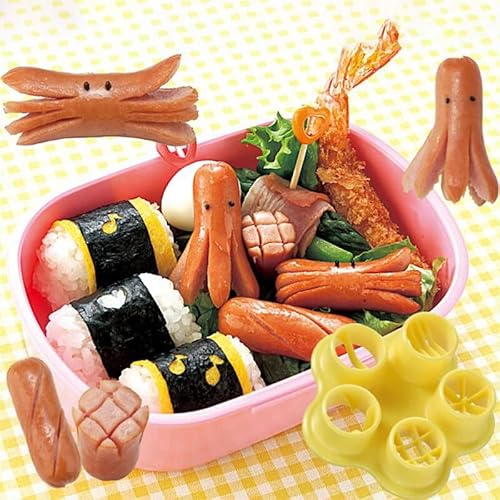 1PC 5 IN 1 Sausage Hot Dog Cutter Flower Crab Octopus Style