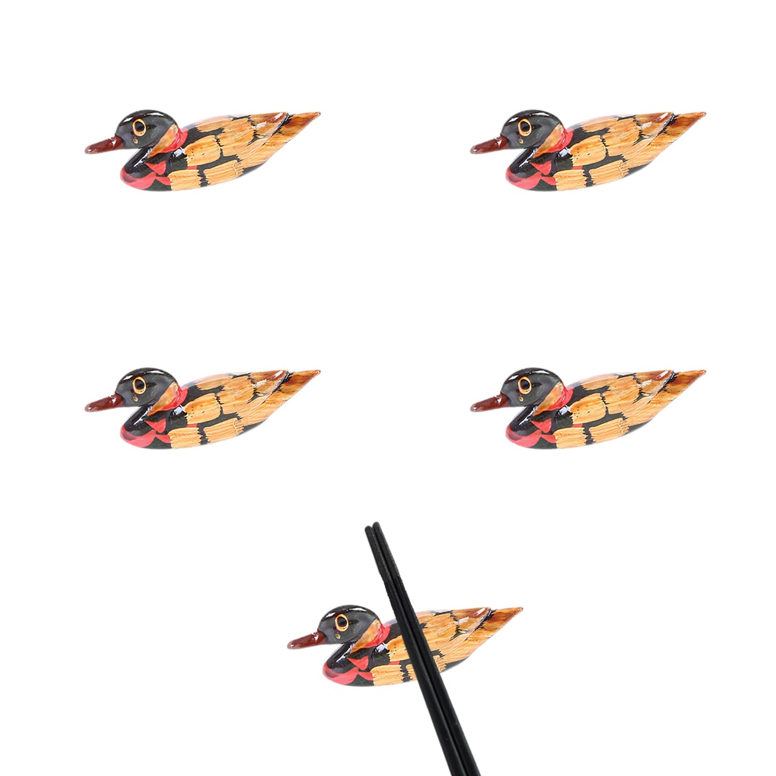 MRKU Chopstick Rest Chopsticks Holders Restaurant,Stand,Resin Cute,Chinese Spoon,Desktop Decorations,Mandarin Ducks,For Forks,Spoons,Home