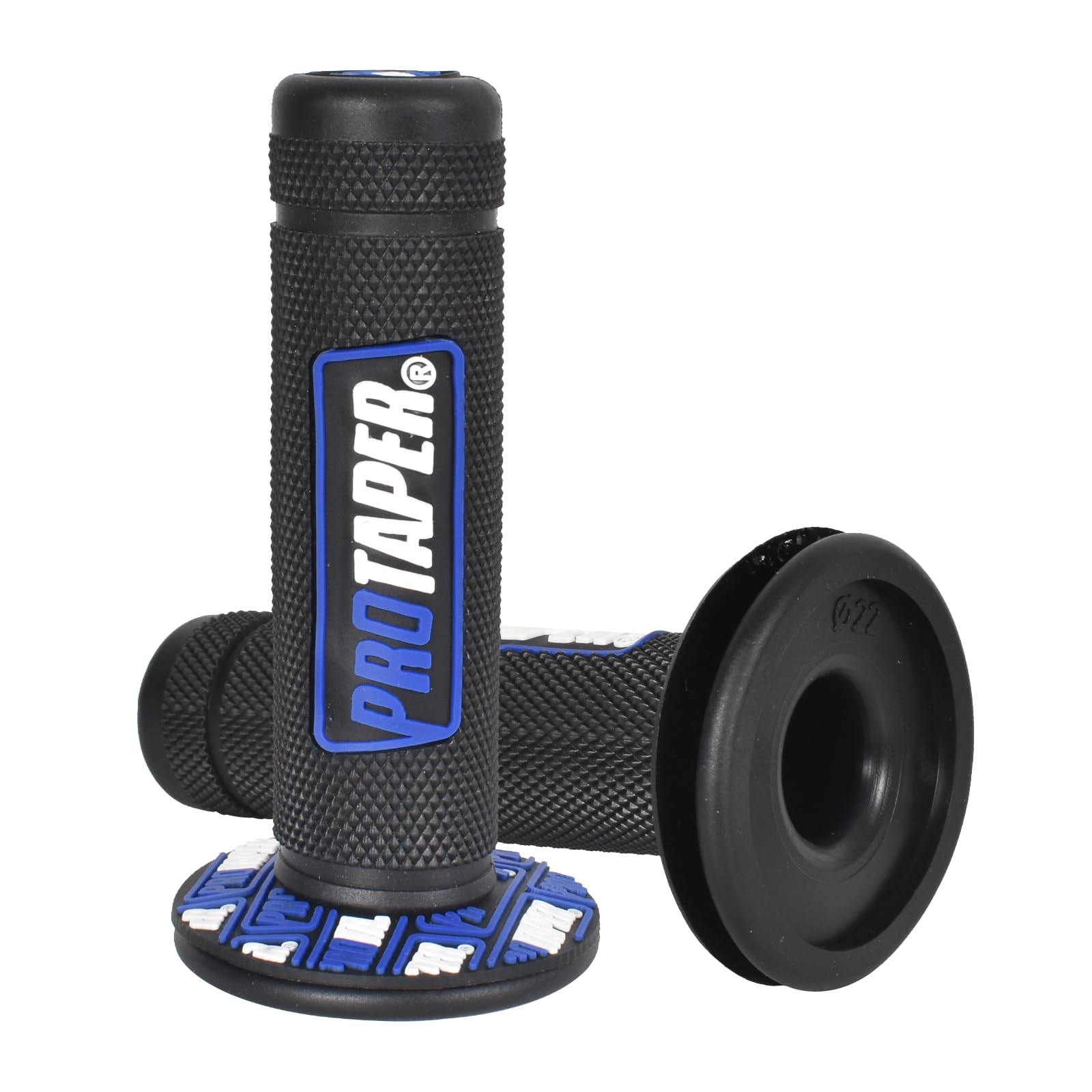 Manopole Moto In Gomma Gel - Antiscivolo, 22mm/24mm, Per Manubrio, Colorate (Arancio, Giallo, Blu)