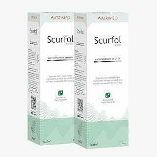 Atrimed Scurfol Shampoo to fight dandruff causing germs | A Perfect Blend Of Specially Formulated Herbal Ingredients | Rem... Price In India