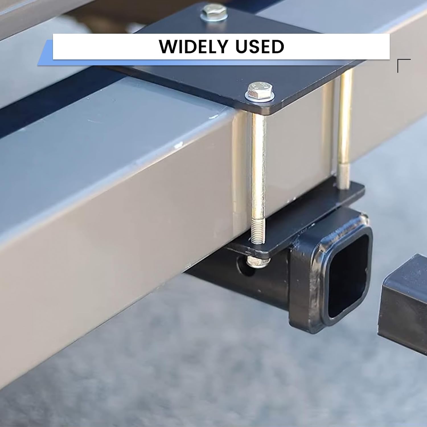 Rv Bumper Hitch Receiver Fits 4"-4.5" Beam, 2" Receiver Opening, for Mounting Bike Racks & Cargo Travel