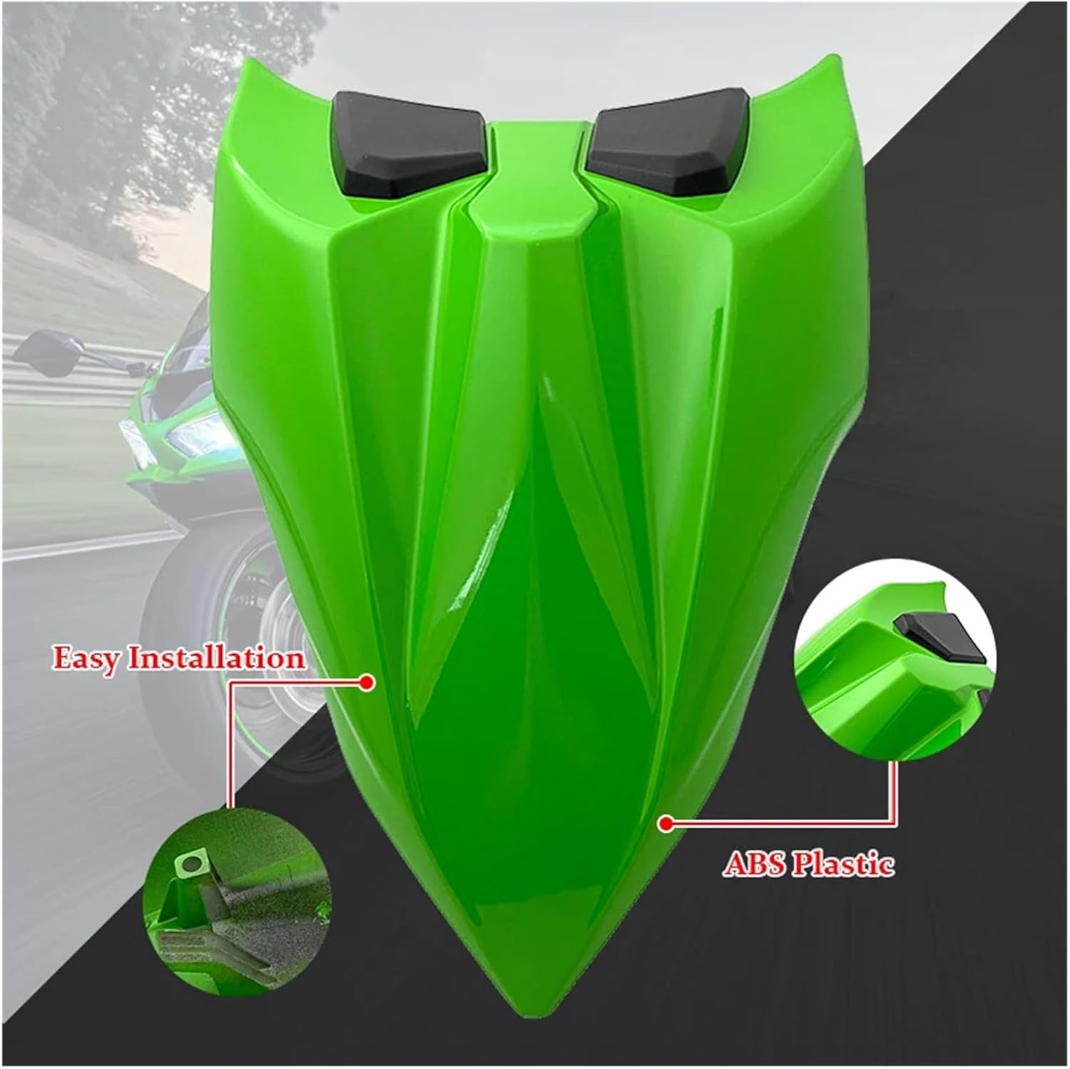 Fit For Seat Cowl Back Hump Faring Fit For Kawasaki Ninja650 Z650 2017-2020(B Green)