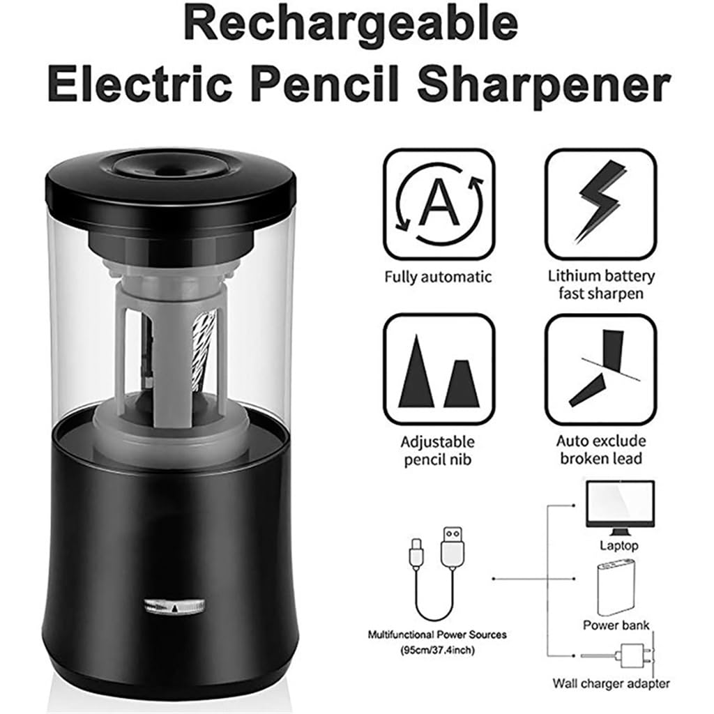 Taille-crayon automatique électrique CHUNYU mécanique USB haute résistance pour l'école, le bureau et la maison Stylos