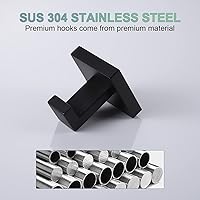 Vista 6 de KOKOSIRI Gancho para toallas de baño, montaje en pared, gancho cuadrado para bata, baño, cocina, garaje, montaje en pared, acero inoxidable SUS 304