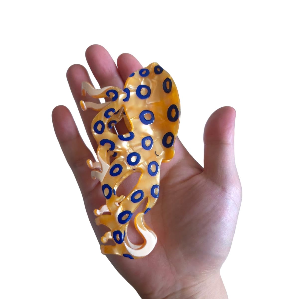 Novelty Blue-Ringed Octopus Hair Clip,Acetate Claw Clips,Big Hair Clips for Women - Image 9