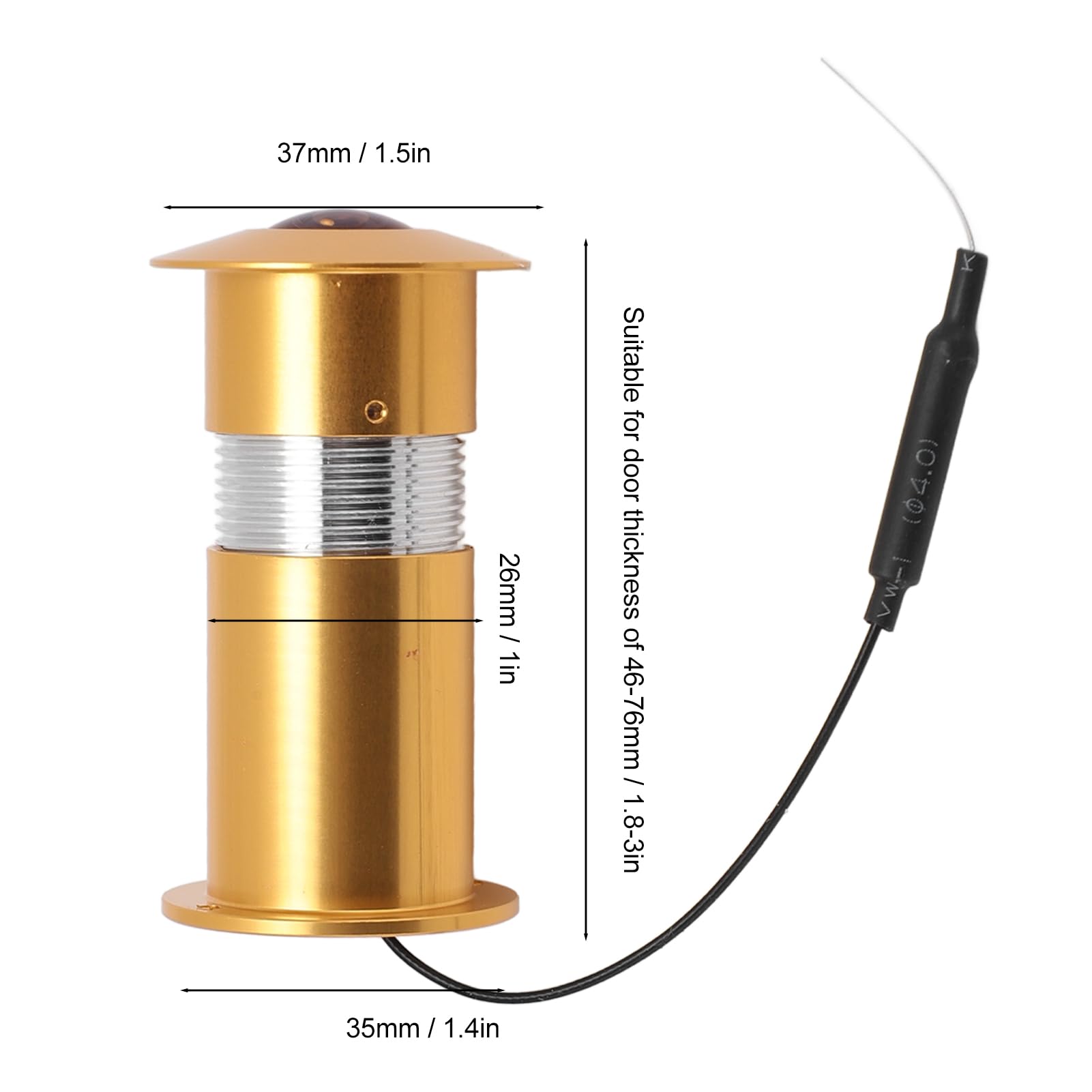 Spioncino WiFi 1080p Con Visione Notturna - 170&deg; Grandangolo - Per Porta Con App E Conversazione Bidirezionale