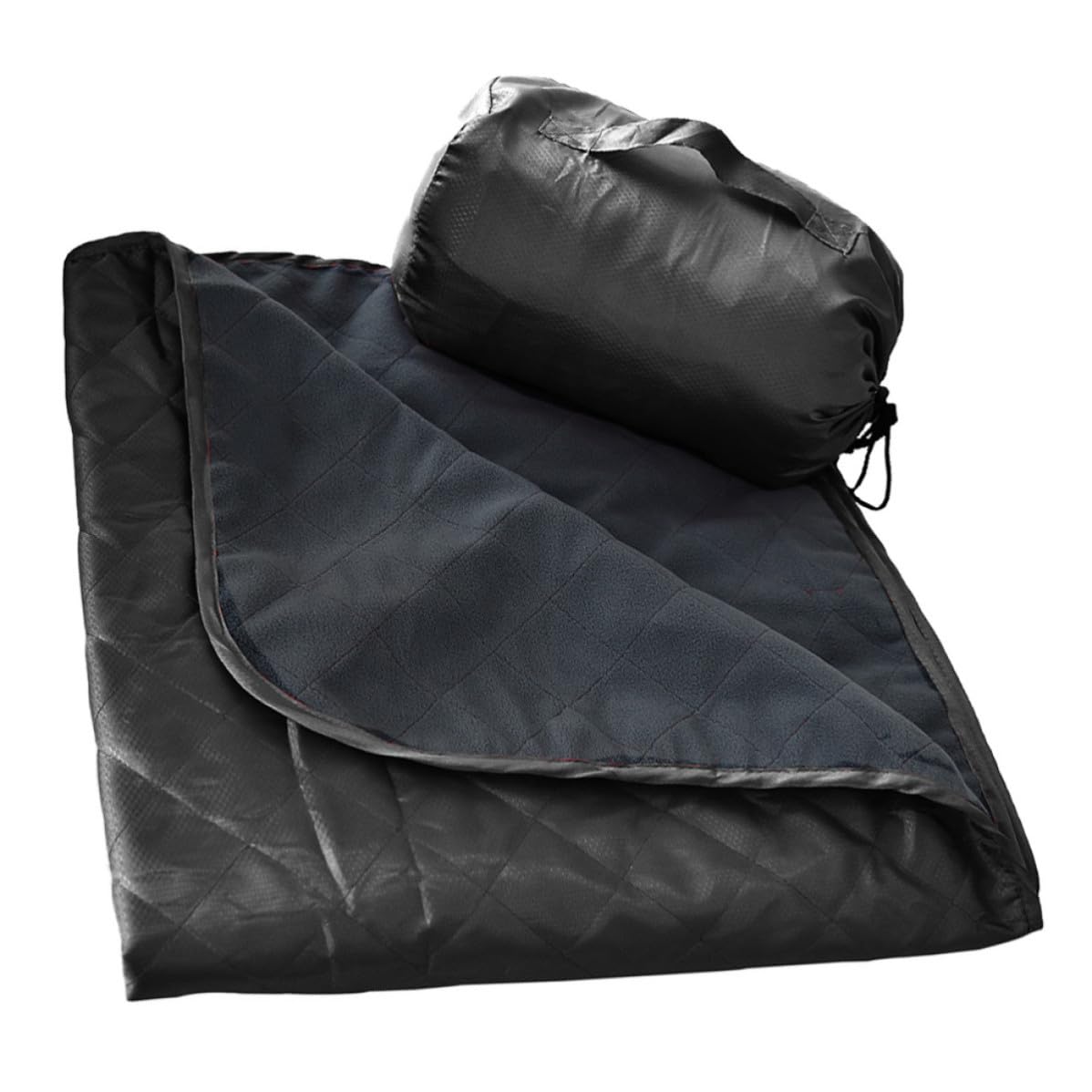 SHINEOFI Manta de Vellón Plegable para Exteriores, Negro