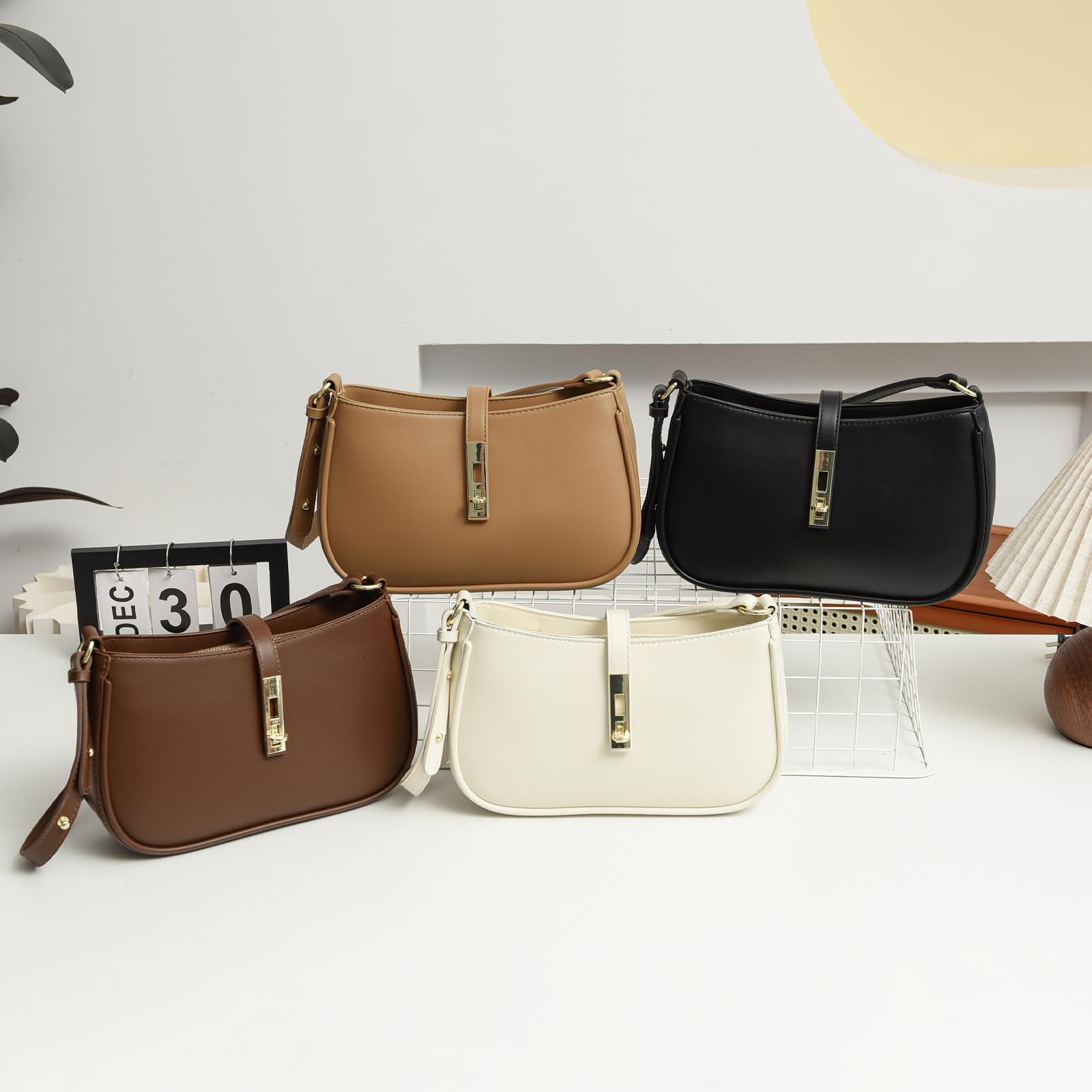 Travistar Handtasche Damen Klein Elegant Schultertasche Damen PU Leder Hobo Bag Y2k Tasche Satteltasche Aesthetic Abendtasche Clutch mit Reißverschluss Coole Umhängetasche für Teenager Mädchen