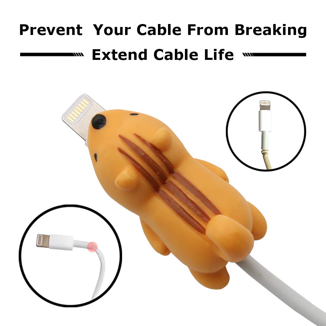 Amazon.com: ManKa Cable Protector (2pack)- Animal Cable BITE