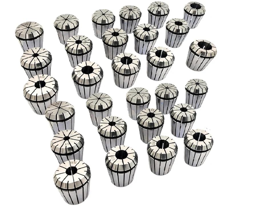 ER - Juego de pinzas para soportes de herramientas de fresado CNC y torno - Accesorios para máquina de grabado (juego de pinzas ER40 - 29 piezas (rango: 1/8-1 pulgada)