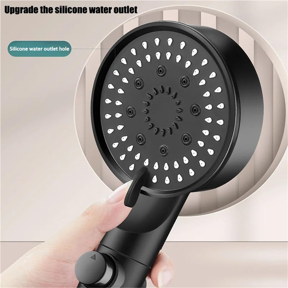 Soffioni doccia regolabili in 5 modalità for filtro for il risparmio idrico, ugello spray for arresto a un tasto, bagno di casa Soffione doccia(10)
