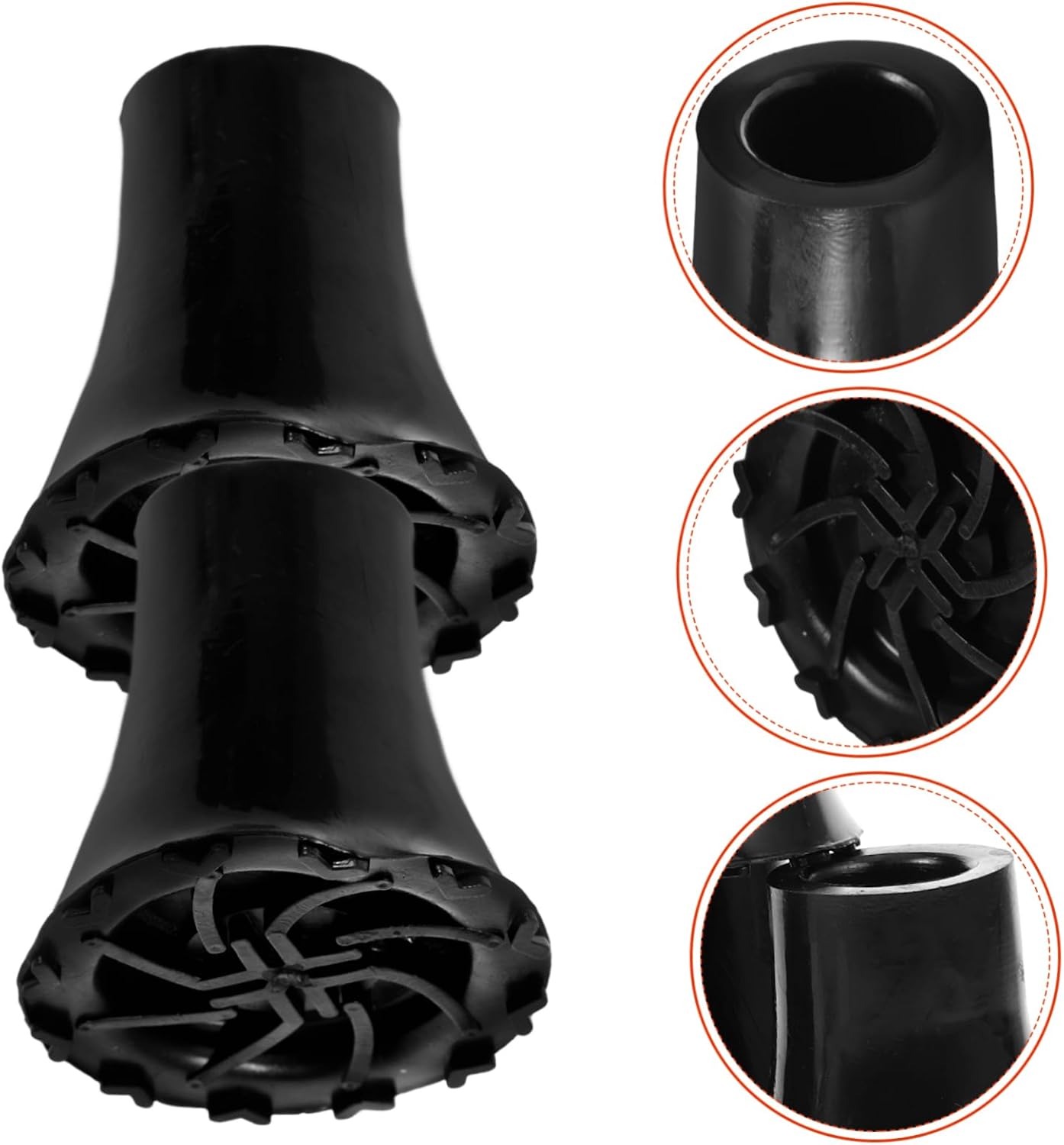 NOLITOY 20pcs Non-Slip Cane Tips for Stability Walking Pole Tips Replacement Pads for Crutches