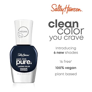 Sally Hansen Good. Kind. Pure. Nail Polish | Plant-Based, Vegan, 16-Free Formula | Opaque, Shiny | 375 Mint Refresh | Soft Mint Nail Color