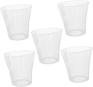 5pcs Reusable Iron Plant Protector Mesh Cover for Flowerpot | Outdoor Garden Use, Portable Protection Cage, White Finish, for Plants and Flowerpot Accessories
