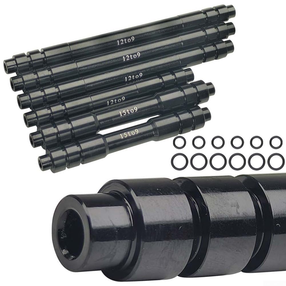 Bike Thru Axle Adapter for 12/15mm to 9mm Quick Release Hub Conversion Compatible with Front and Rear Sizes Suitable for MTB Road Trainer Bikes (148mm-12to9mm)