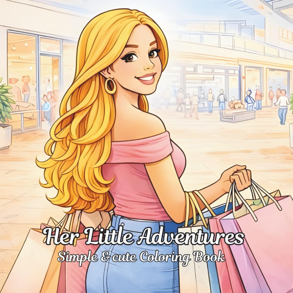 Her Little Adventures: Simple & Cute Coloring Book