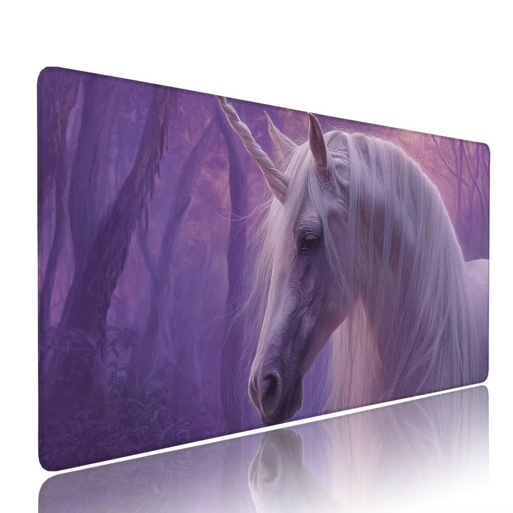 Alfombrilla de Mouse para Juegos, Viola, XXL, Antideslizante, Impermeable, Diseño de animale, Extendido, Grande, 1200x600x3mm, para PC, Laptop, Ufficio, Famiglia d-976