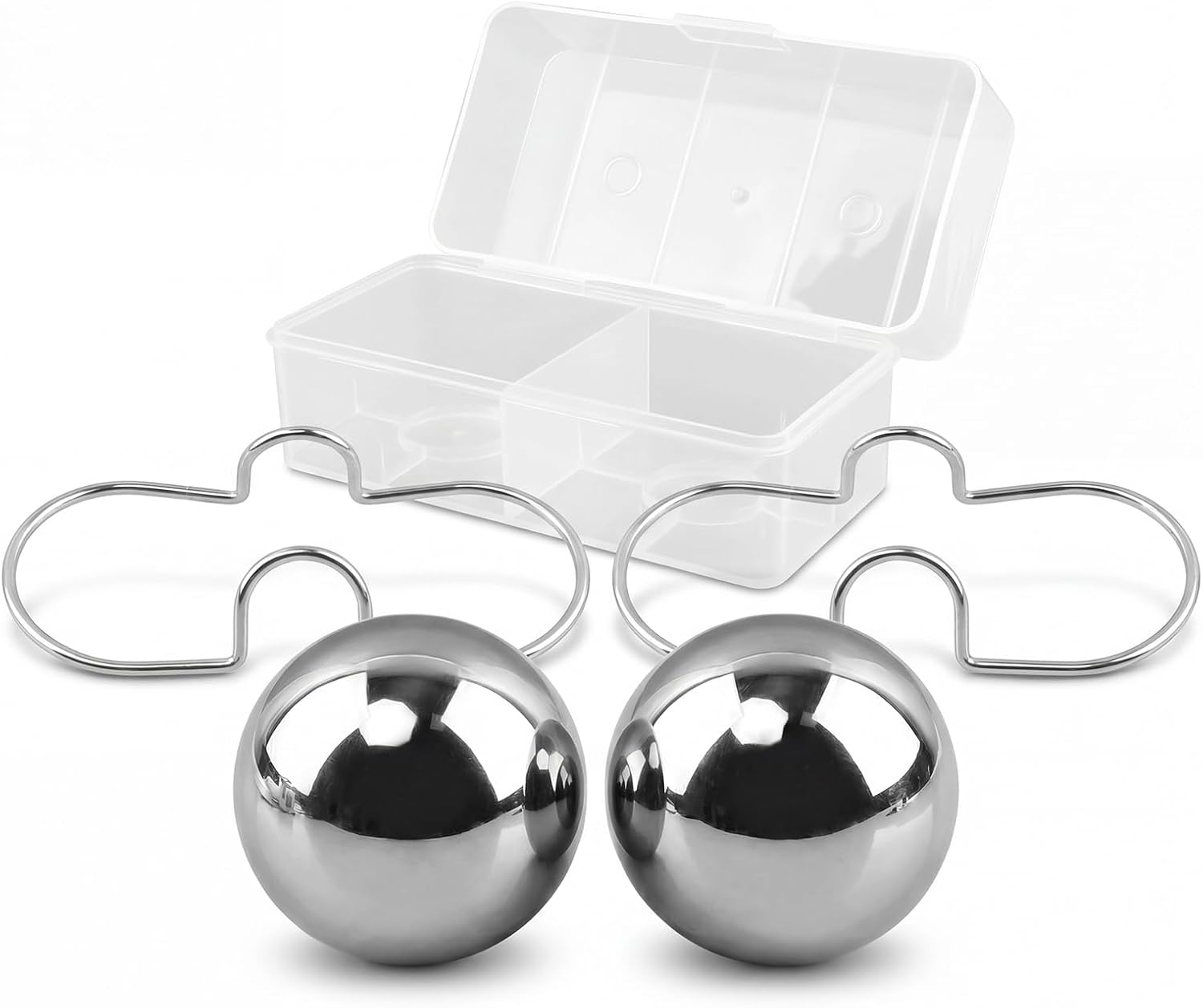 2 Pack Espresso Cooling Ball, Stainless Steel Frozen Ice Rock for Coffee, Espresso Accessories Extract Brew Chilling Tool Chiller for Gift(silver)