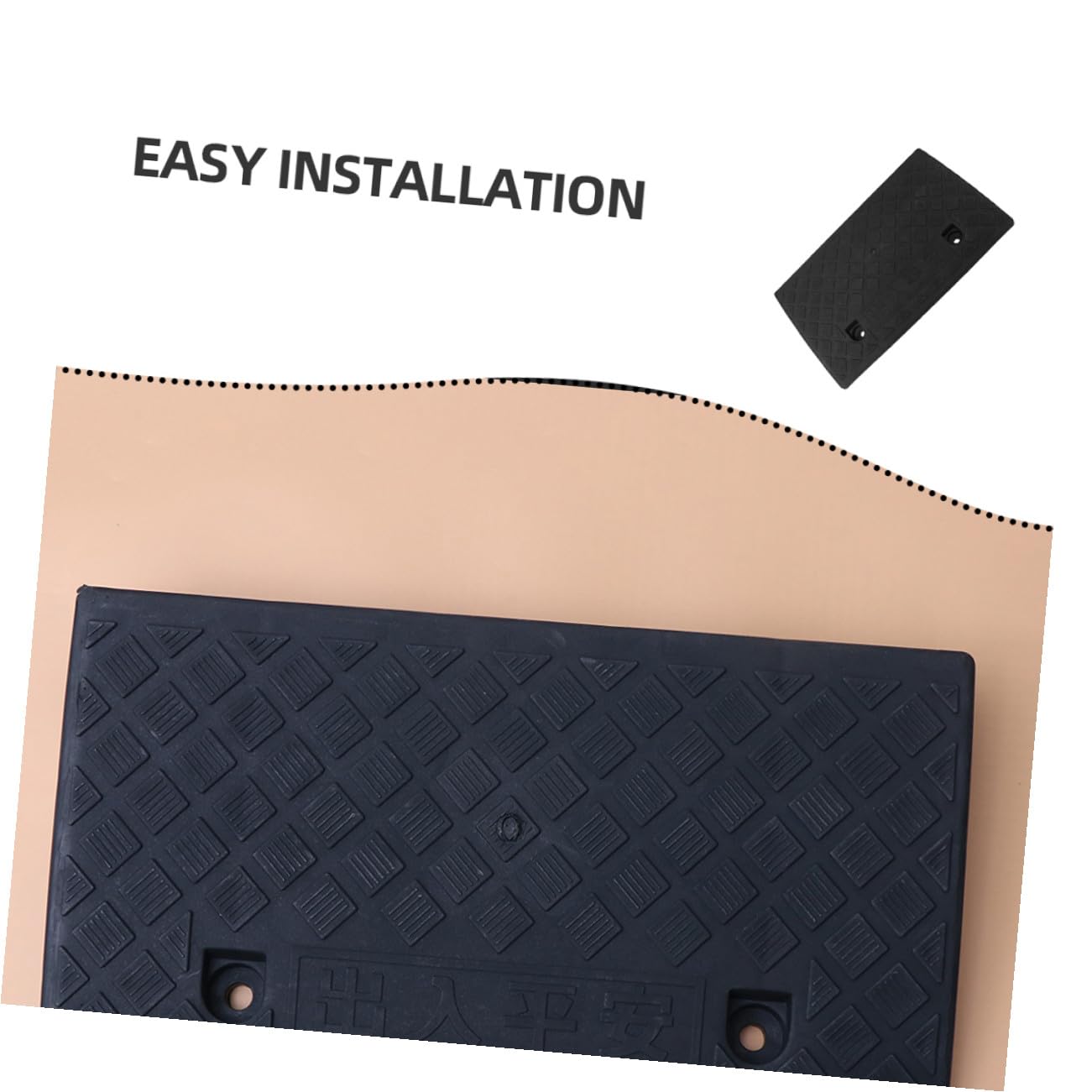 Rampa para Ruedas de Coche de Plástico Negro 10 Cm