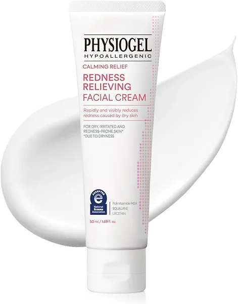 Physiogel Redness Reducing Cream – Ceramide Moisturizer for Dry, Sensitive & Redness-Prone Skin, Repairs Skin Barrier, Dermatologist-Tested, Fragrance-Free, Korean Skincare, 1.69 fl oz