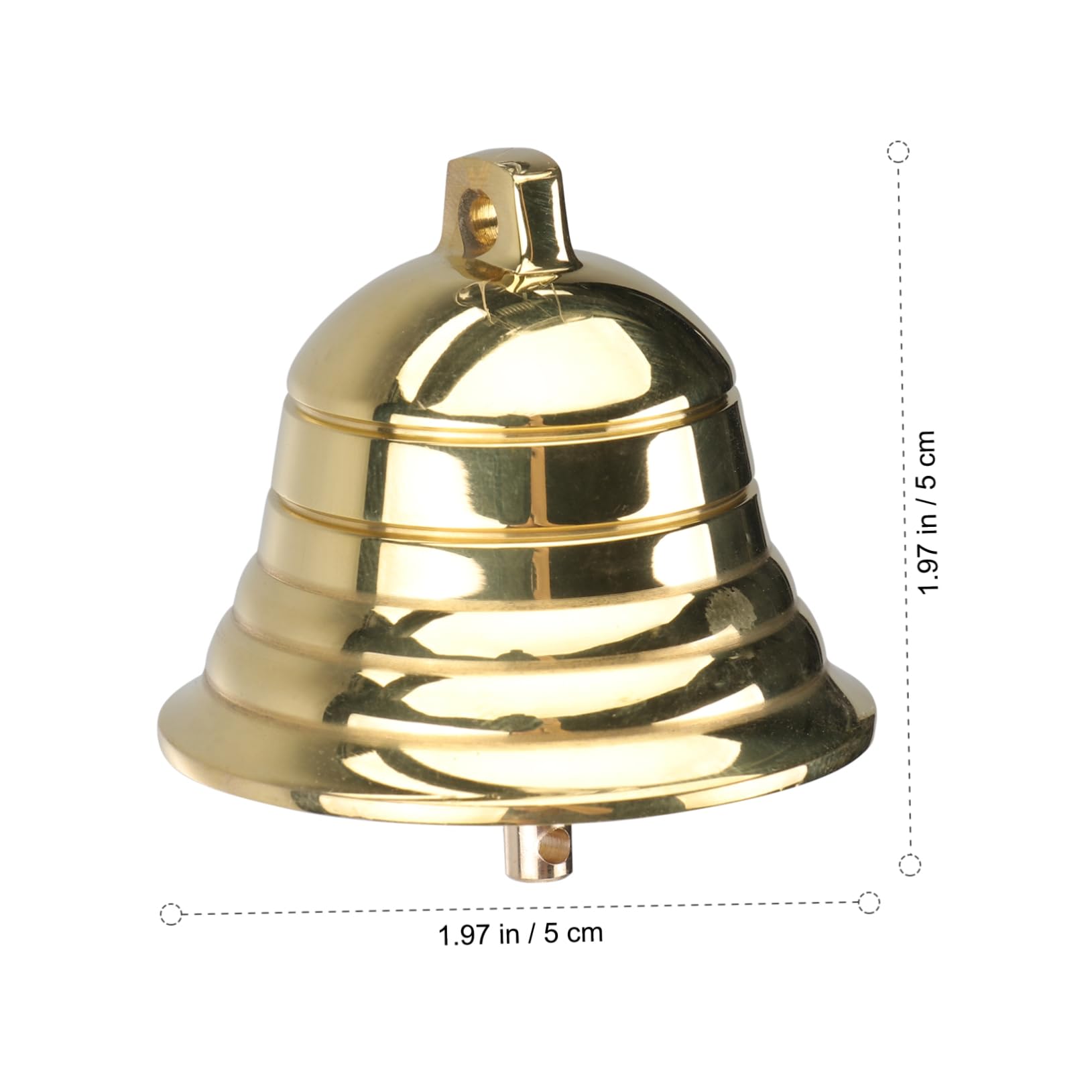 Ciieeo 5piezas Campana De Navidad De Latón Musical Adorno Colgante para Decoración Casa y Jardín Dorado
