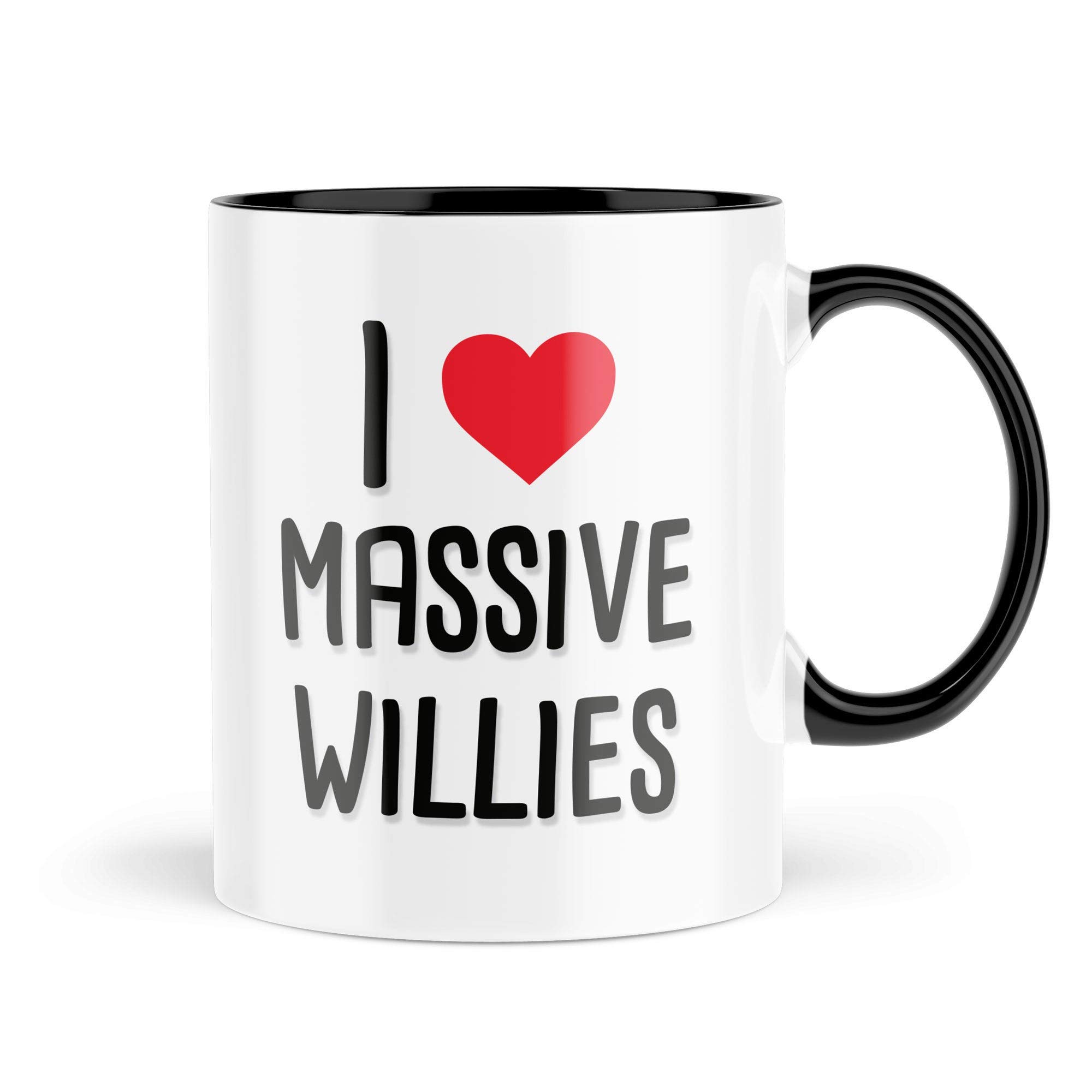 Funny Mugs | Mugs for Him for Her Fun | I Love Massive Willies | Fun Coffee Cups | Anniversary Birthday Comedy Banter Joke Mug Mbh1287