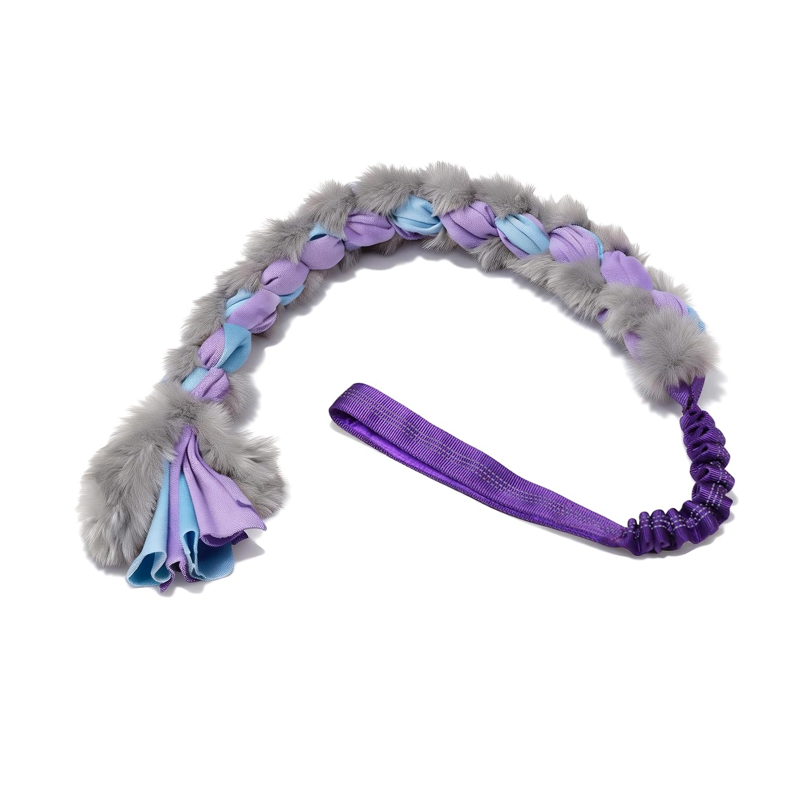 Bestwist Dog Tug Toys for Small, Medium and Large Dogs, Training & Fetch Play Bungee Rope Dog Toy, Interactive Soft Pet Toy with Plush [Blue+Purple+Grey]