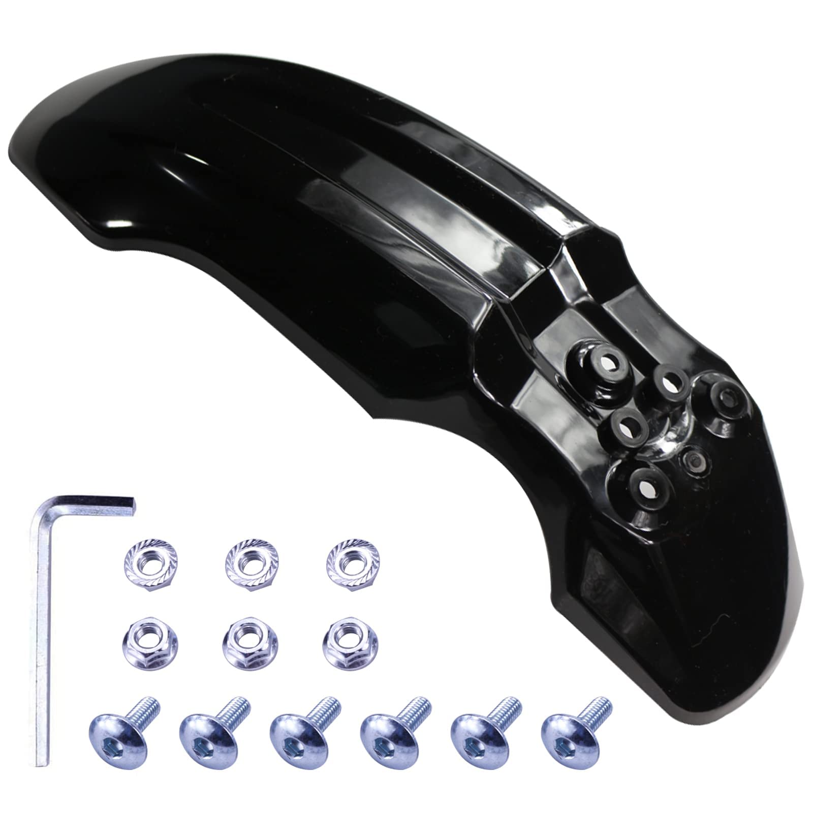 Plastic Front Wheel Mud Guard Motorcycle Fender Protector Black