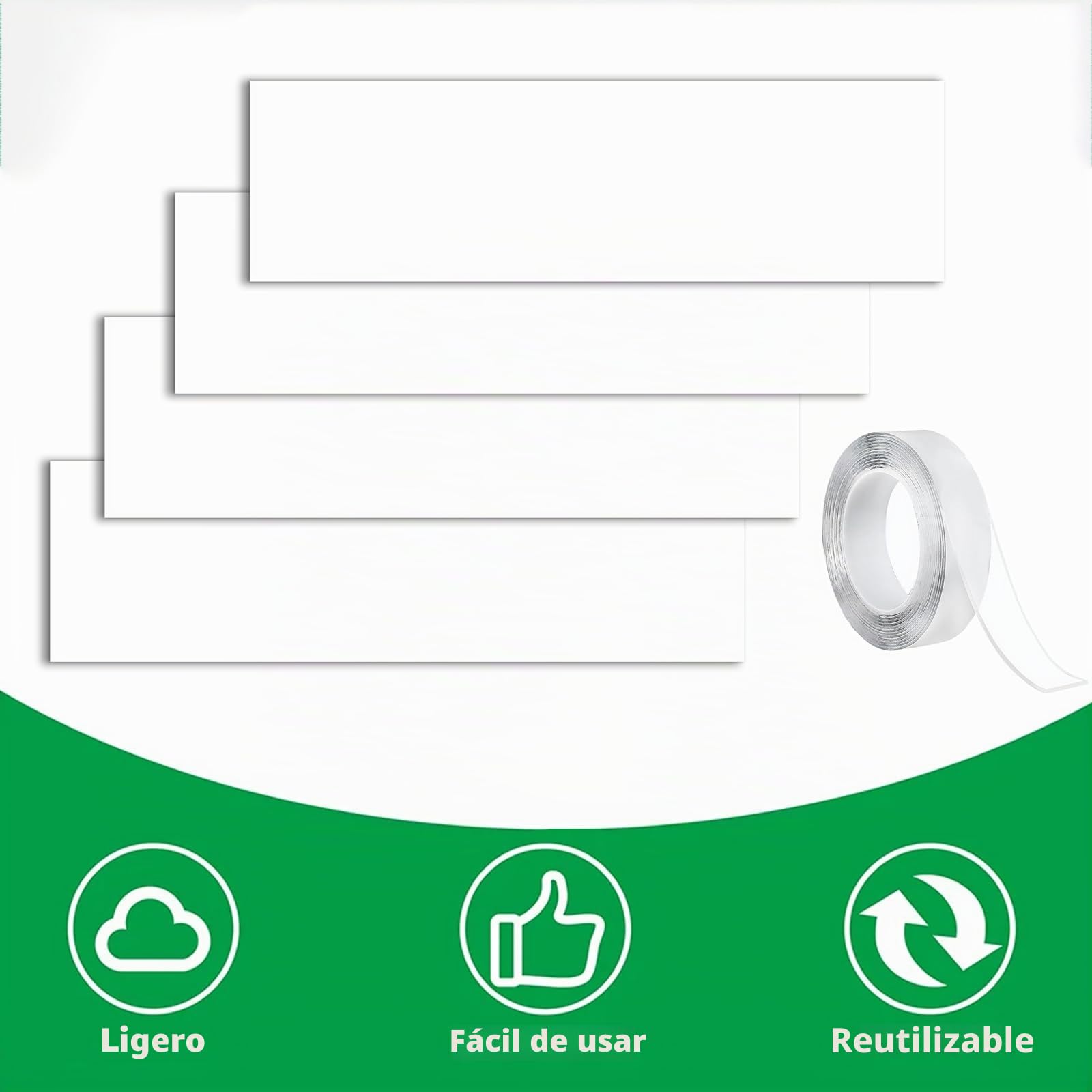 4 piezas Cubierta de ventilación magnética Cubiertas de ventilación con nanoadhesivo Air Vent Covers Registro de Aire para Casa PVC Blanco 14 x 30,5 cm
