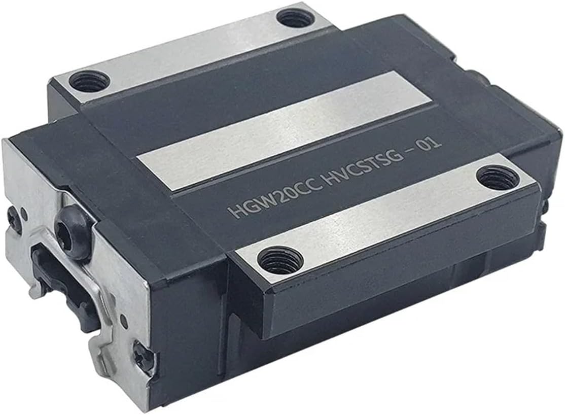 4PCS/Set Steel Slider Block HGH20CA HGW20CC for HGR20 Linear Guides Slides Bearing for Computerized Numerical Control Router(4PCS HGH20CA Steel)