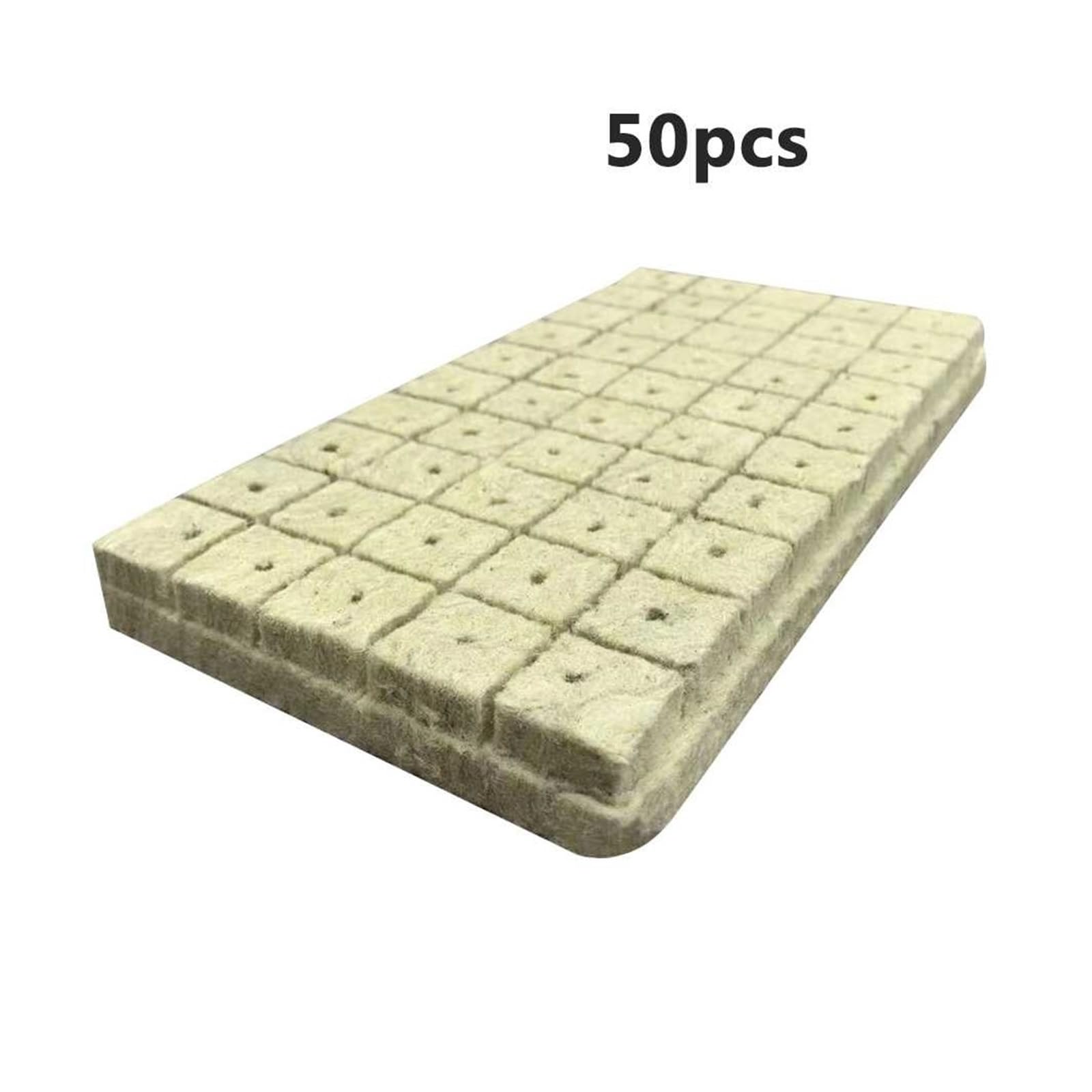 Kostki do uprawy roślin z wełny， 50-200 sztuk/partia wełny mineralnej nasiona startery klonowania kostki wentylacyjne hydroponiczne nasiona sadzonki(25x25x25 200pcs)