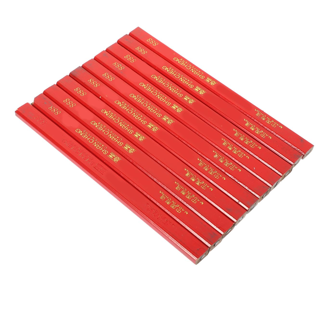 72 Crayons Plats Octogonaux en Bois Naturel pour Charpentier, Marqueurs de Chantier Solide, Lot de 72 Pièces pour Travail du Bois et Construction Professionnelle