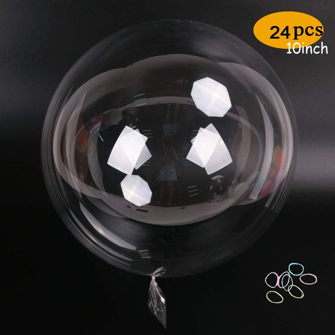Round Bubble Balloons Transparent (24pcs, 10inch)
