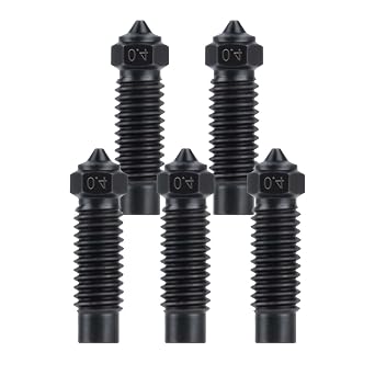 IdeaFormer-3D 5Pcs 0.4mm Hardened Steel Nozzle for Elegoo Neptune 4 Plus/Neptune 4 Max, Hardened Steel Extruder Hotend Nozzles for Neptune 4 Plus/Neptune 4 Max 3D Printers
