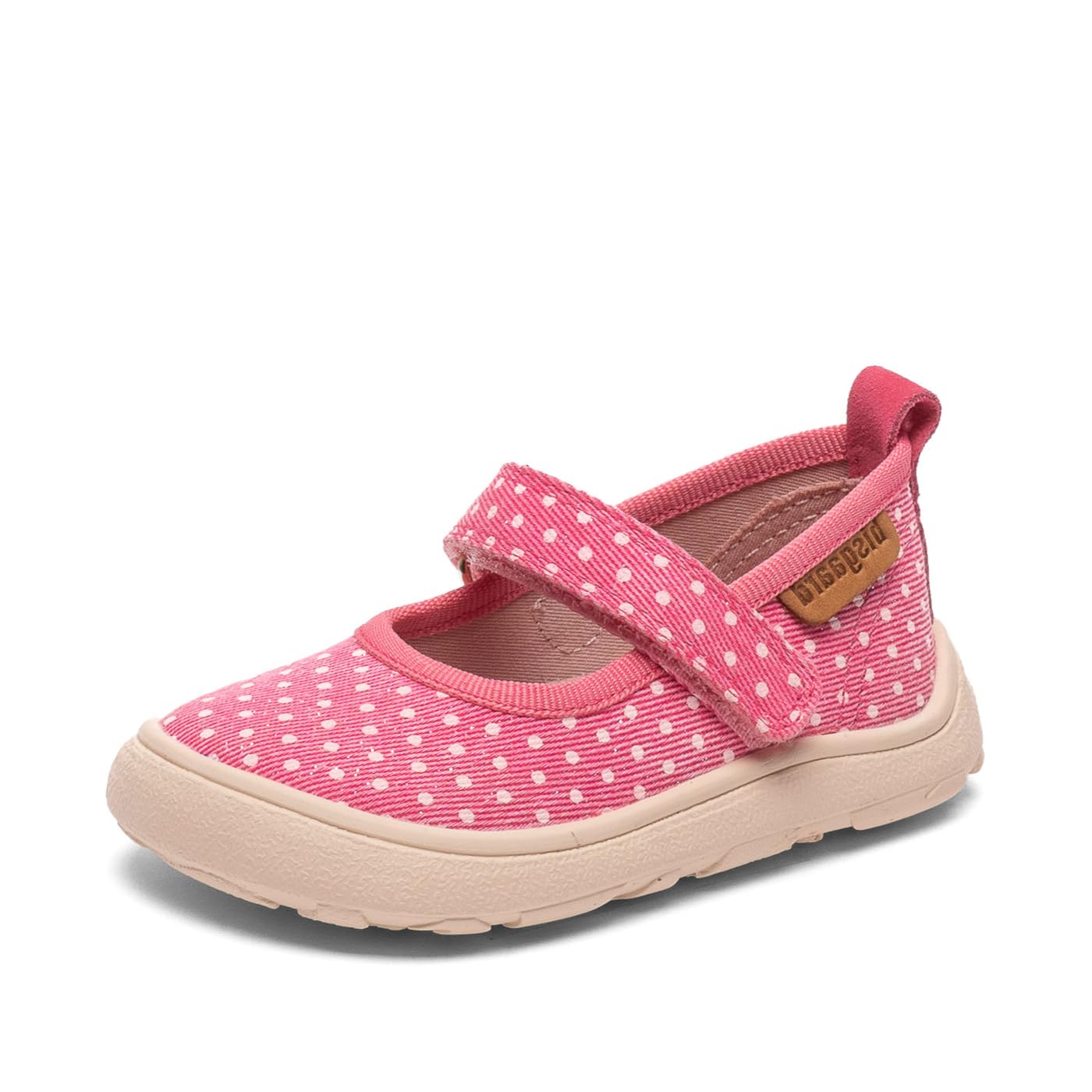 Bisgaard Girls' Barefoot Ballet Slippers, Rose Dots, 4.5 UK Child