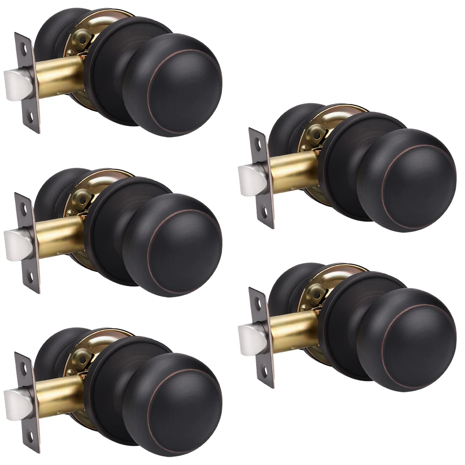 Matte Black Door Knobs - Stylish Passage Handles -18